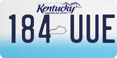 KY license plate 184UUE