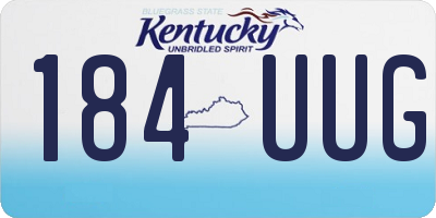 KY license plate 184UUG