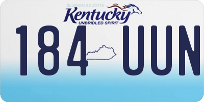 KY license plate 184UUN