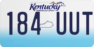 KY license plate 184UUT