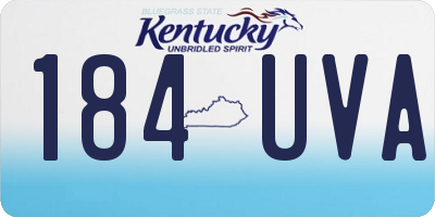 KY license plate 184UVA