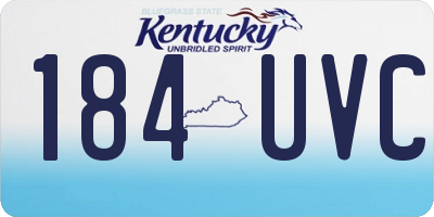 KY license plate 184UVC