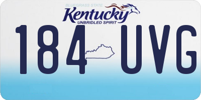 KY license plate 184UVG