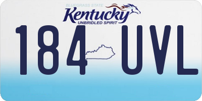 KY license plate 184UVL
