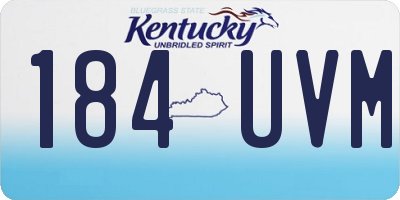 KY license plate 184UVM