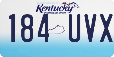 KY license plate 184UVX