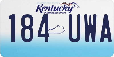 KY license plate 184UWA