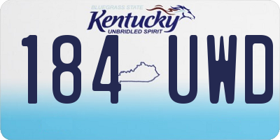 KY license plate 184UWD