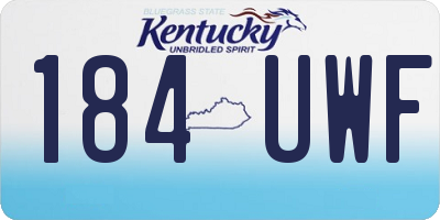 KY license plate 184UWF