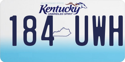 KY license plate 184UWH