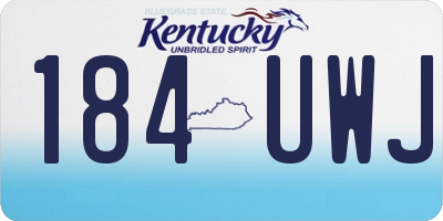 KY license plate 184UWJ