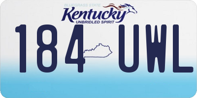 KY license plate 184UWL