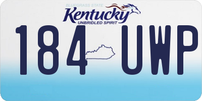KY license plate 184UWP