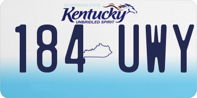 KY license plate 184UWY