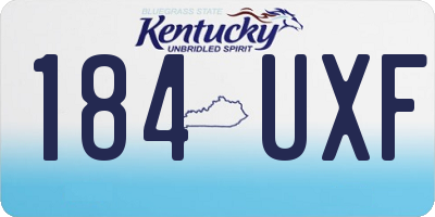 KY license plate 184UXF