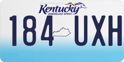 KY license plate 184UXH