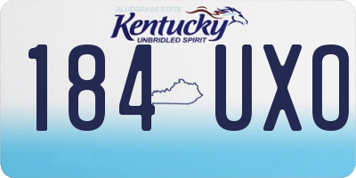 KY license plate 184UXO