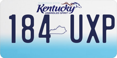 KY license plate 184UXP