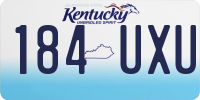 KY license plate 184UXU