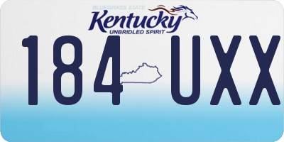 KY license plate 184UXX