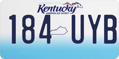 KY license plate 184UYB
