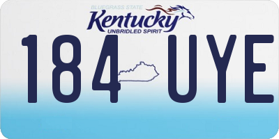 KY license plate 184UYE