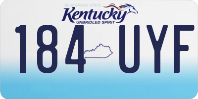 KY license plate 184UYF