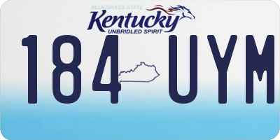 KY license plate 184UYM