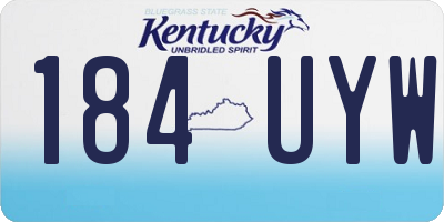 KY license plate 184UYW