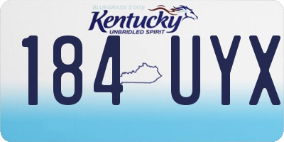 KY license plate 184UYX