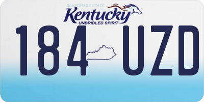 KY license plate 184UZD