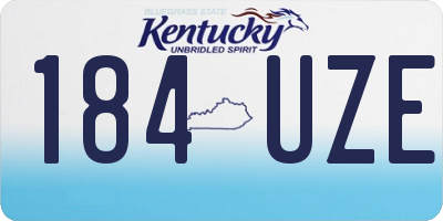 KY license plate 184UZE