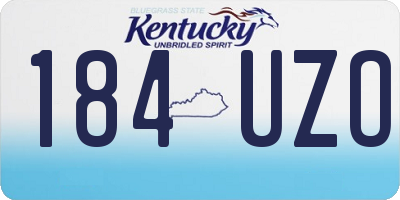 KY license plate 184UZO