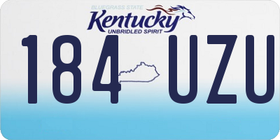 KY license plate 184UZU