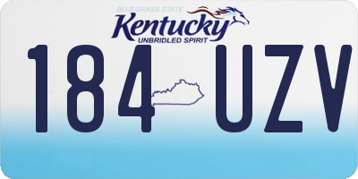 KY license plate 184UZV