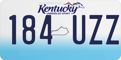 KY license plate 184UZZ