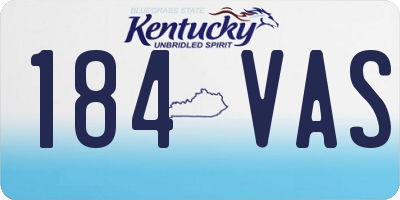 KY license plate 184VAS