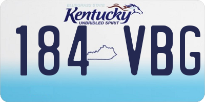 KY license plate 184VBG
