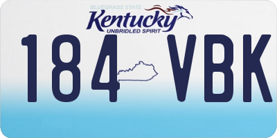 KY license plate 184VBK