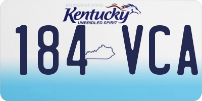KY license plate 184VCA