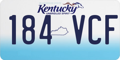 KY license plate 184VCF