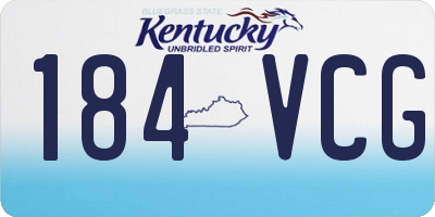 KY license plate 184VCG