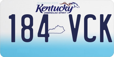 KY license plate 184VCK