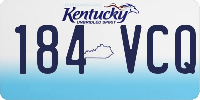 KY license plate 184VCQ