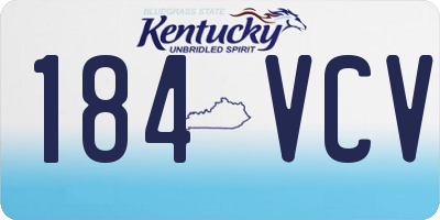 KY license plate 184VCV