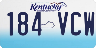 KY license plate 184VCW
