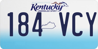 KY license plate 184VCY