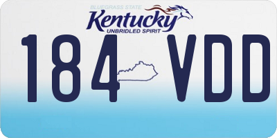 KY license plate 184VDD