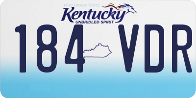 KY license plate 184VDR