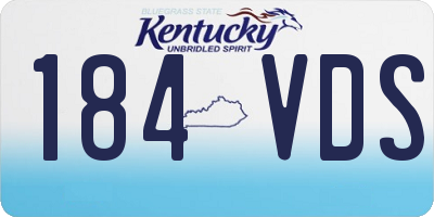 KY license plate 184VDS